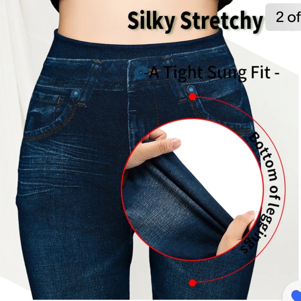 Push Up High Waist Warm Jeans Leggings Women Elastic Jeggings Denim Pants Slim